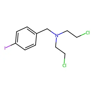 N,N-Bis(2-chloroethyl)-p-iodobenzylamine structure
