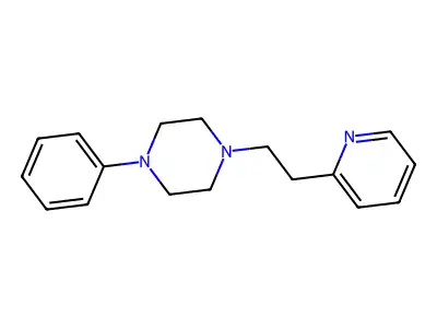 Piperazine, 1-phenyl-4-(2-(2-pyridyl)ethyl)- structure