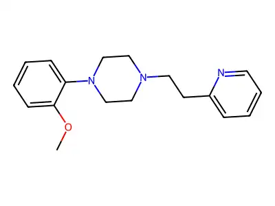Piperazine, 1-(o-methoxyphenyl)-4-(2-(2-pyridyl)ethyl)- structure