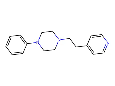 Piperazine, 1-phenyl-4-(2-(4-pyridyl)ethyl)- structure