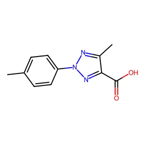 5-methyl-2-(4-methylphenyl)-2H-1,2,3-triazole-4-carboxylic acid structure
