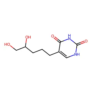 5-(4',5'-Dihydroxypentyl)uracil structure