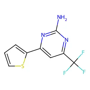 4-(2-Thienyl)-6-(trifluoromethyl)-2-pyrimidinamine structure