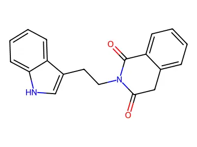 2-[2-(1H-indol-3-yl)ethyl]-4H-isoquinoline-1,3-dione structure