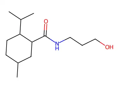 N-(3-Hydroxypropyl)-2-(isopropyl)-5-methylcyclohexanecarboxamide structure