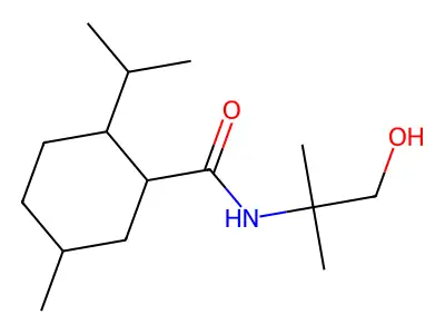 N-(2-Hydroxy-1,1-dimethylethyl)-2-(isopropyl)-5-methylcyclohexanecarboxamide structure
