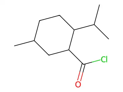 (1R,2S,5R)-2-isopropyl-5-methylcyclohexanecarbonyl chloride structure