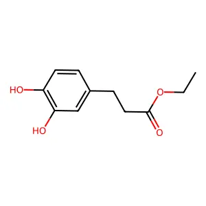 Ethyl 3-(3,4-dihydroxyphenyl)propionate structure