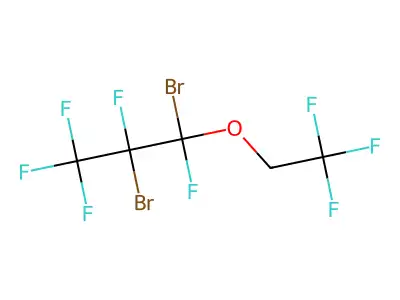 1,2-Dibromo-1,2,3,3,3-pentafluoro-1-(2,2,2-trifluoroethoxy)propane structure