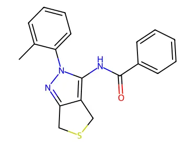 N-(2-(o-tolyl)-4,6-dihydro-2H-thieno[3,4-c]pyrazol-3-yl)benzamide structure