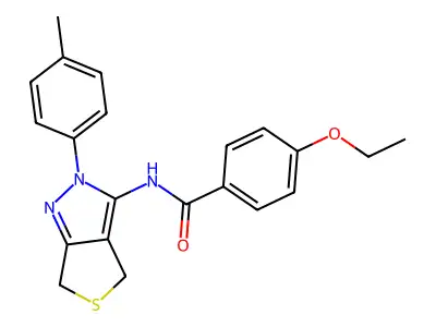 4-ethoxy-N-(2-(p-tolyl)-4,6-dihydro-2H-thieno[3,4-c]pyrazol-3-yl)benzamide structure