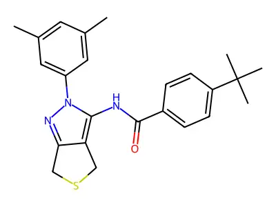 4-(tert-butyl)-N-(2-(3,5-dimethylphenyl)-4,6-dihydro-2H-thieno[3,4-c]pyrazol-3-yl)benzamide structure