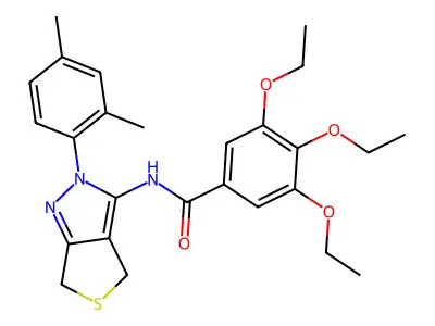 N-(2-(2,4-dimethylphenyl)-4,6-dihydro-2H-thieno[3,4-c]pyrazol-3-yl)-3,4,5-triethoxybenzamide structure