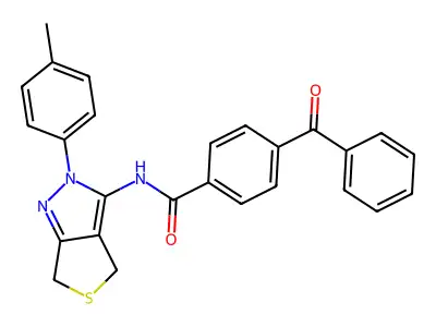 4-benzoyl-N-(2-(p-tolyl)-4,6-dihydro-2H-thieno[3,4-c]pyrazol-3-yl)benzamide structure