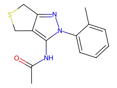 N-[2-(2-methylphenyl)-4,6-dihydrothieno[3,4-c]pyrazol-3-yl]acetamide structure