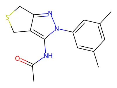 N-(2-(3,5-dimethylphenyl)-4,6-dihydro-2H-thieno[3,4-c]pyrazol-3-yl)acetamide structure