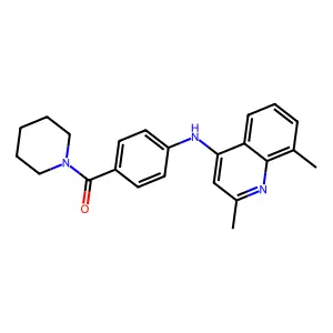 [4-[(2,8-Dimethylquinolin-4-yl)amino]phenyl]-piperidin-1-ylmethanone structure