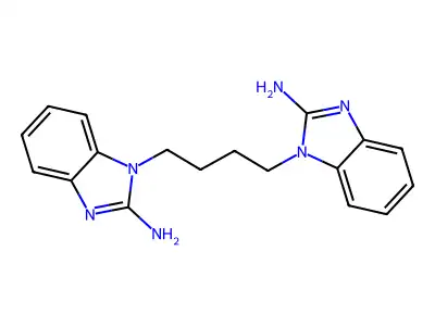 1-[4-(2-Aminobenzimidazolyl)butyl]benzimidazole-2-ylamine structure