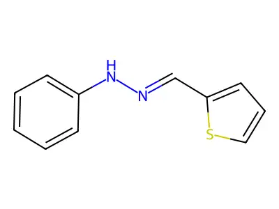 1-Phenyl-2-[(thiophen-2-yl)methylidene]hydrazine structure