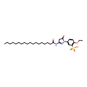 2-Ethoxy-5-(5-oxo-3-stearamido-2-pyrazolin-1-yl)benzenesulphonic acid structure