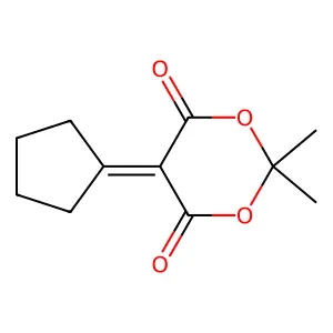5-Cyclopentylidene-2,2-dimethyl-1,3-dioxane-4,6-dione structure