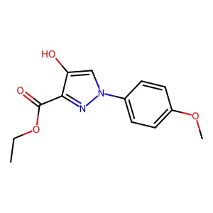 Ethyl 4-hydroxy-1-(4-methoxyphenyl)pyrazole-3-carboxylate structure