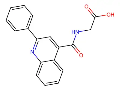 2-[(2-phenylquinoline-4-carbonyl)amino]acetic Acid structure