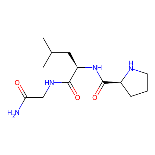 H-Pro-D-Leu-Gly-NH2 structure