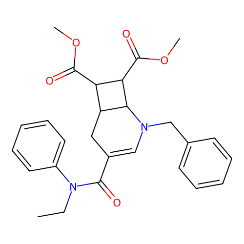 2-Azabicyclo[4.2.0]oct-3-ene-7,8-dicarboxylic acid, 4-[(ethylphenylamino)carbonyl]-2-(phenylmethyl)-, dimethyl ester structure