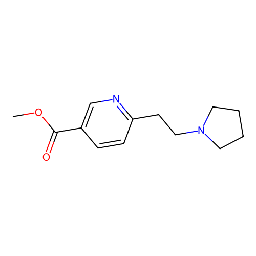 Methyl 6-(2-pyrrolidin-1-ylethyl)pyridine-3-carboxylate structure