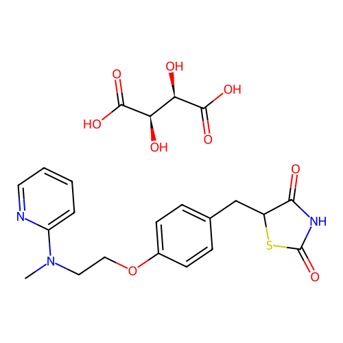 Rosiglitazone tartrate structure