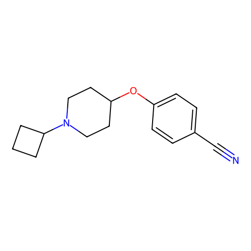 4-(1-Cyclobutyl piperidin-4-yloxy)benzonitrile structure