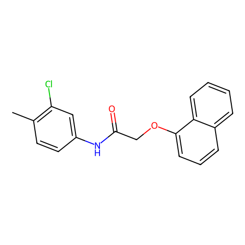 N-(3-chloro-4-methylphenyl)-2-(1-naphthyloxy)acetamide structure