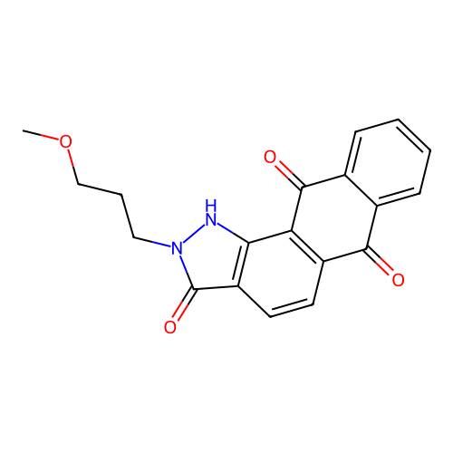 2-(3-methoxypropyl)-1H-naphtho[2,3-g]indazole-3,6,11(2H)-trione structure