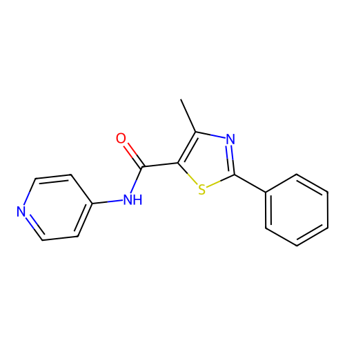 4-methyl-2-phenyl-N-pyridin-4-yl-1,3-thiazole-5-carboxamide structure