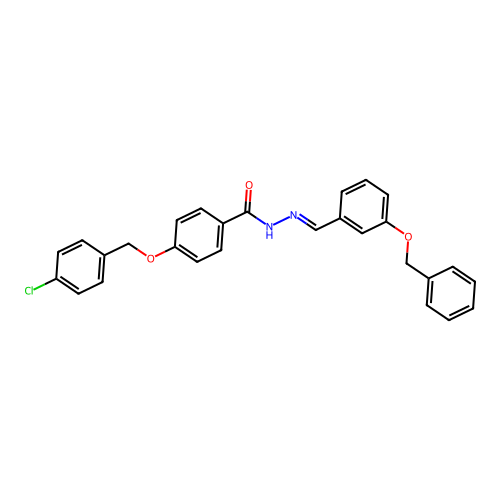 N'-(3-(Benzyloxy)benzylidene)-4-((4-chlorobenzyl)oxy)benzohydrazide structure