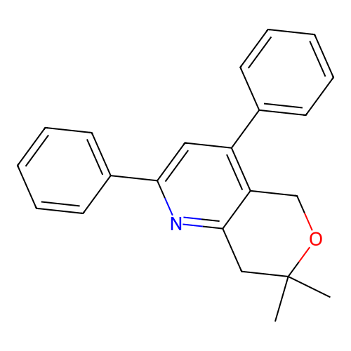 7,7-dimethyl-2,4-diphenyl-7,8-dihydro-5H-pyrano[4,3-b]pyridine structure