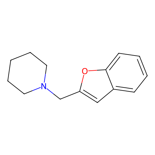 1-(1-Benzofuran-2-ylmethyl)piperidine structure