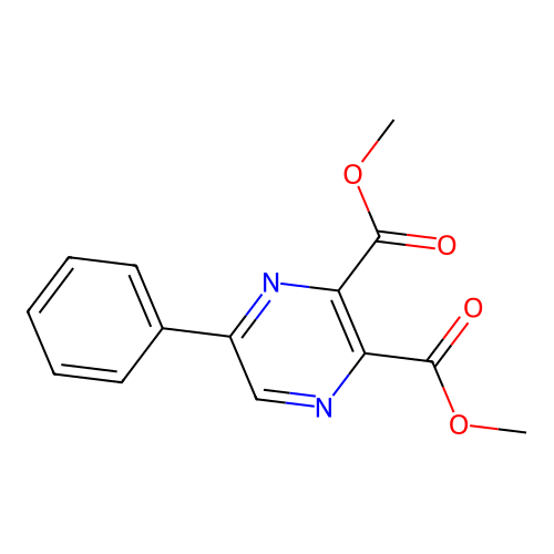Dimethyl 5-phenyl-2,3-pyrazinedicarboxylate structure