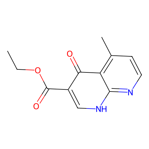 Ethyl 5-methyl-4-oxo-1,4-dihydro-1,8-naphthyridine-3-carboxylate structure