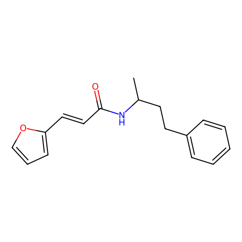 (2E)-3-(2-furyl)-N-(1-methyl-3-phenylpropyl)prop-2-enamide structure
