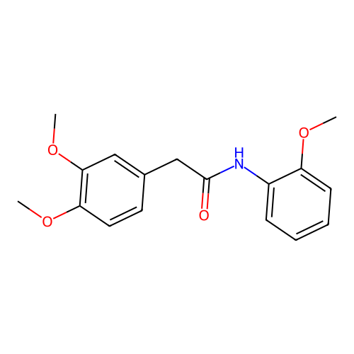 2-(3,4-dimethoxyphenyl)-N-(2-methoxyphenyl)acetamide structure