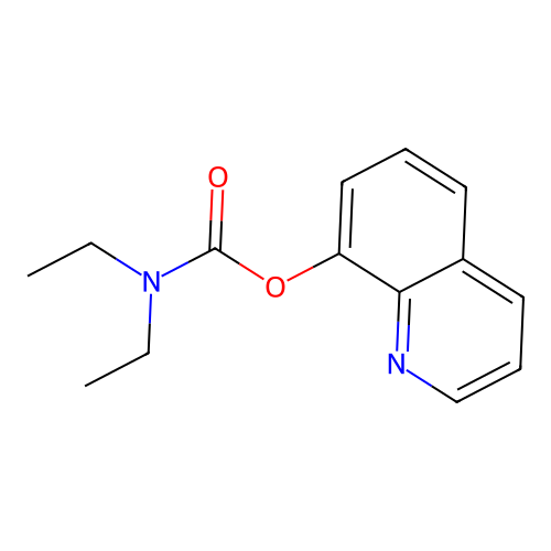 Quinolin-8-yl diethylcarbamate structure