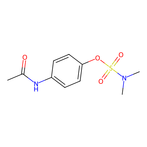 (4-acetamidophenyl) N,N-dimethylsulfamate structure