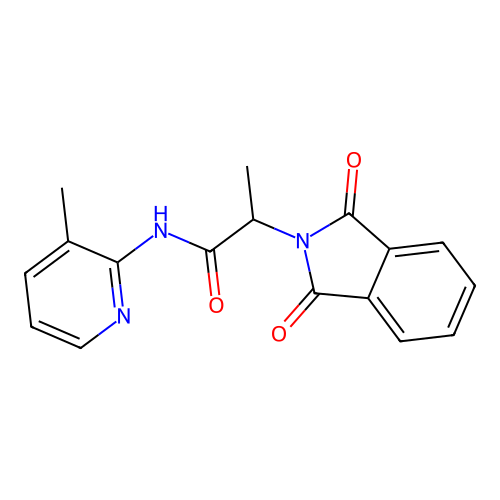 2-(1,3-Dioxo-1,3-dihydro-isoindol-2-yl)-N-(3-methyl-pyridin-2-yl)-propionamide structure