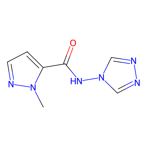1-methyl-N-(4H-1,2,4-triazol-4-yl)-1H-pyrazole-5-carboxamide structure
