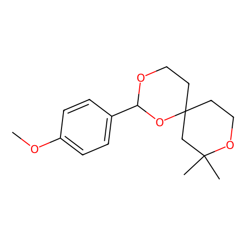 2-(4-Methoxyphenyl)-8,8-dimethyl-1,3,9-trioxaspiro[5.5]undecane structure