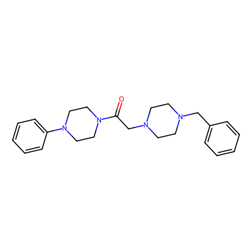 2-(4-Benzylpiperazin-1-yl)-1-(4-phenylpiperazin-1-yl)ethanone structure