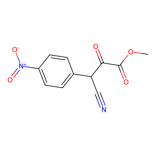 Methyl 3-cyano-3-(4-nitrophenyl)-2-oxopropanoate structure