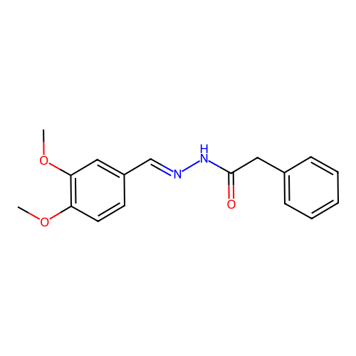 N'-[(E)-(3,4-dimethoxyphenyl)methylidene]-2-phenylacetohydrazide structure